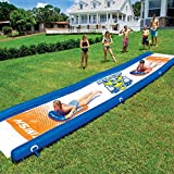 WOW World of Watersports Mega Slide 25 Feet x 6 Feet Giant Backyard Waterslide with Hand Pump and 2 Inflatable Sleds, 18-2200